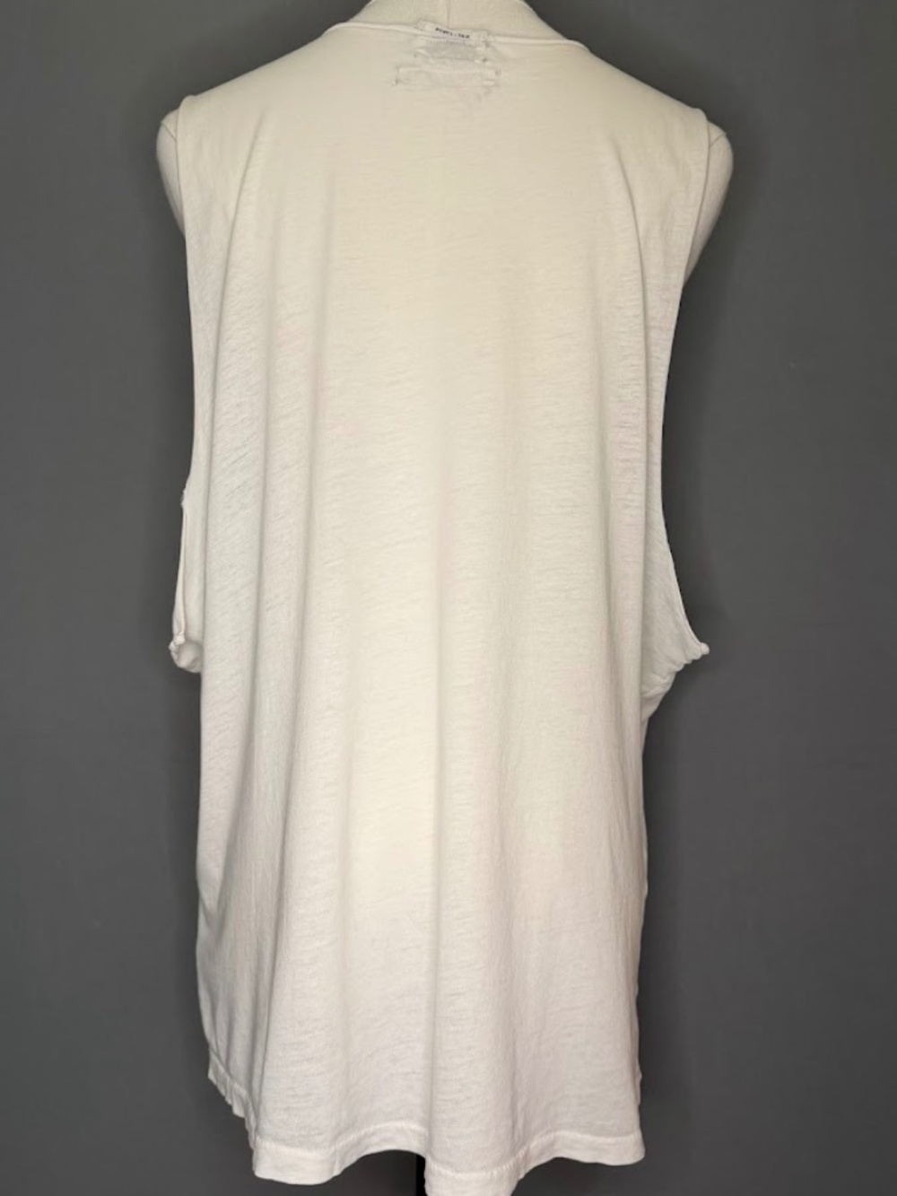 AllSaints Not For Sale Graphic Tank Top Size Large Oversized Distressed Art Tee - Picture 2 of 4